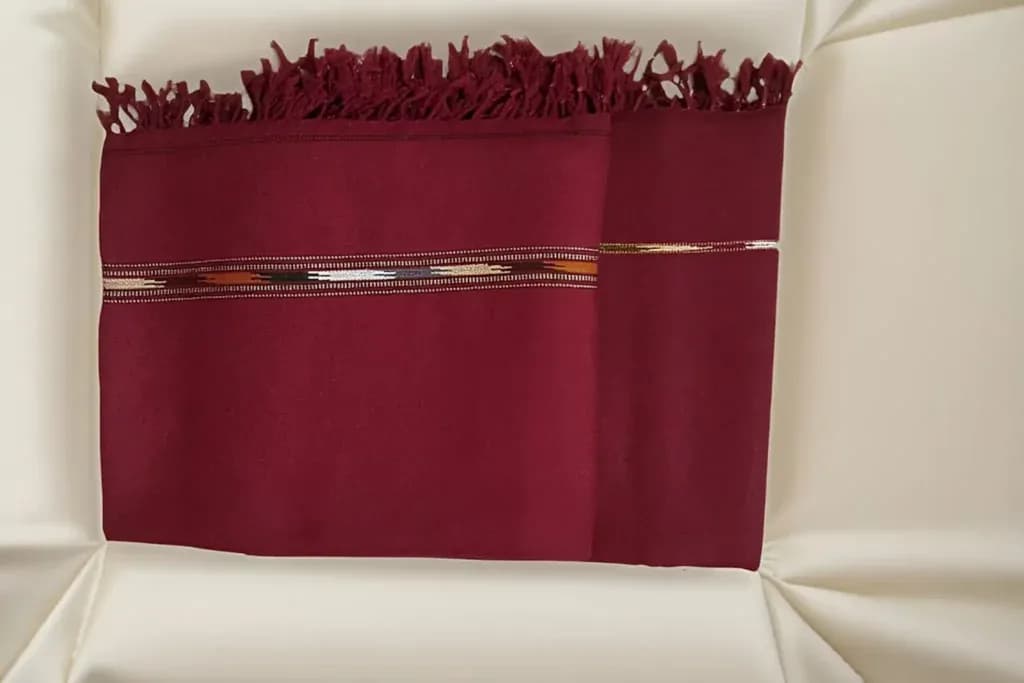 Pure Wool Shawl Maroon