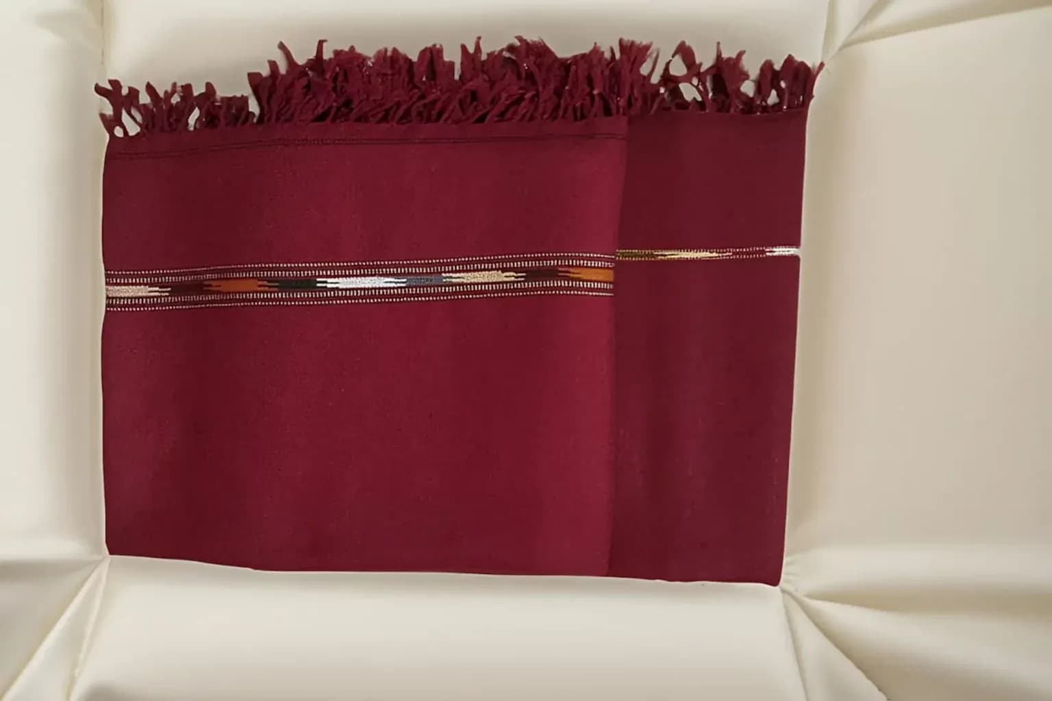 Pure Wool Shawl Maroon