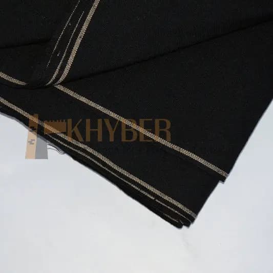 Charsadda Handmade Black Classic Khaddar