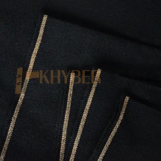 Charsadda Handmade Black Classic Khaddar