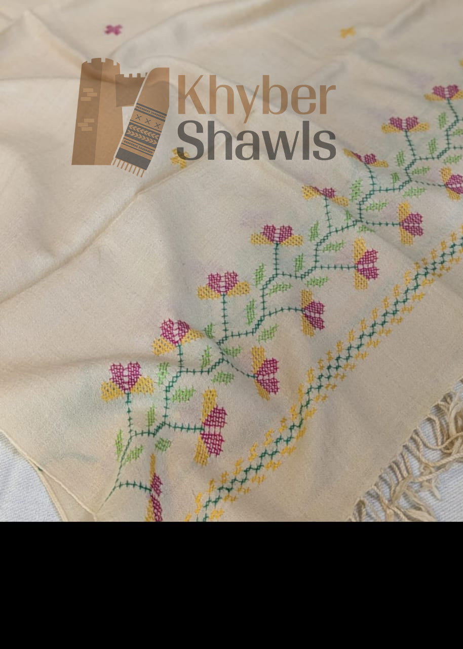 48 - Pure Handmade Wool, Cross Stich Handwork
